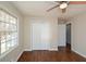 Bedroom with hardwood floors, closet and window at 175 Smith Ferguson Rd, Dallas, GA 30157