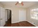 Hardwood floor bedroom with closet and hallway view at 175 Smith Ferguson Rd, Dallas, GA 30157