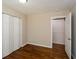 Bright bedroom with hardwood floors and double closets at 175 Smith Ferguson Rd, Dallas, GA 30157