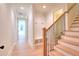 Stylish staircase with built-in bench and storage at 211 Iroquois Ct, Covington, GA 30014