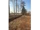 View of backyard bordering wooded area/golf course under a clear sky at 5000 Fairview Cir, Villa Rica, GA 30180