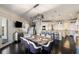 Modern dining area with marble table and high end chairs at 1055 Leadenhall St, Alpharetta, GA 30022