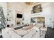Living room with fireplace and built in shelving at 1055 Leadenhall St, Alpharetta, GA 30022