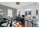 Stylish office with green velvet couch and statement wall at 1055 Leadenhall St, Alpharetta, GA 30022