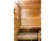Relaxing wooden sauna with built-in bench seating at 1055 Leadenhall St, Alpharetta, GA 30022