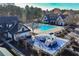 Aerial view of the community pool and playground at 39 Telfair Ct, Acworth, GA 30101