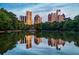 Midtown Atlanta cityscape reflected in a calm lake at dawn at 266 11Th Ne St # 308, Atlanta, GA 30309