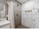 Modern shower with marble and glass tile at 2933 5Th Sw St, Atlanta, GA 30315