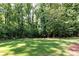 Landscaped backyard with lush greenery at 340 Colewood Way, Atlanta, GA 30328