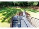 Modern metal stairs leading to backyard at 340 Colewood Way, Atlanta, GA 30328