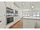 Modern kitchen with stainless steel appliances and white cabinets at 590 Plainfield St, Fayetteville, GA 30215