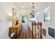 Hallway with wood floors and artwork at 309 Creekbank Se Way, Smyrna, GA 30082