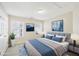 Well-lit bedroom, featuring a plush bed and modern art at 589 Lantern Wood Dr, Scottdale, GA 30079