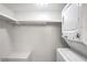 Stackable washer and dryer in a small laundry closet at 1150 Collier Nw Rd # K9, Atlanta, GA 30318