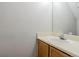 Small bathroom with single sink vanity and mirror at 3100 Aberdeen Way, Lithonia, GA 30038