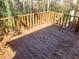 Wooden deck overlooking wooded backyard at 1593 Cherry Hill Ln, Conyers, GA 30094