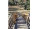 Wooden stairs leading to a spacious backyard at 1877 Lomita Rd, Atlanta, GA 30316