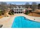 Aerial view of community pool featuring a large pool and recreation center at 243 Yorkshire Ln, Villa Rica, GA 30180