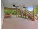 The exterior features a deck with wooden stairs and ceiling fans at 289 Barn Rd, Canton, GA 30115
