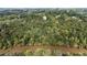 Expansive aerial view of a wooded estate featuring mature trees and a flowing river at 8380 Sentinae Chase Dr, Roswell, GA 30076