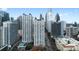 Stunning aerial view of The Sterling Residences and the city skyline, showcasing luxury living in a prime location at 199 14Th St # 3003, Atlanta, GA 30309