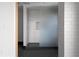 Contemporary bathroom design with subway tile shower and sleek, frosted glass door at 199 14Th St # 3003, Atlanta, GA 30309