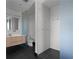 Stylish bathroom design featuring a modern vanity, sleek fixtures, and a glass-enclosed shower at 199 14Th St # 3003, Atlanta, GA 30309