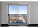 Balcony view from a high-rise condo; sliding door access to outdoor space at 199 14Th St # 3003, Atlanta, GA 30309