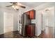 Kitchen boasts stainless steel appliances and an eat-in area, perfect for modern living at 6849 Fireside Ln, Atlanta, GA 30349