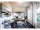 Modern home office with large desk, natural light, and stylish decor at 126 Henley St, Canton, GA 30114