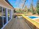 Large deck with access to the backyard and pool at 5023 Vernon Oaks Dr, Atlanta, GA 30338