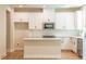 Modern kitchen with white cabinets, stainless steel appliances, and a center island at 138 Henley St, Canton, GA 30114