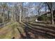 Wooded backyard with a large grassy area at 3455 Broxton Mill Way, Snellville, GA 30039