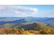 Picturesque mountain landscape with vibrant fall foliage and a clear blue sky and clouds at 6969 Melody Dr, Buford, GA 30518