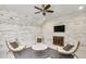 Bonus room with designer accents, plush seating, whitewashed wall paneling, and a ceiling fan at 710 Cox Rd, Roswell, GA 30075