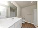 Bathroom with a vanity, toilet, shower and tub at 527 Firethorn Ct, Villa Rica, GA 30180