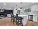 Modern white kitchen with stainless steel appliances and an island at 2873 Bob Bettis Rd, Marietta, GA 30066