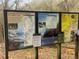 Multiple information displays show details about the Chattahoochee River National Recreation Area and park guidelines at 6945 Melody Dr, Buford, GA 30518