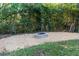 Cozy fire pit area with gravel ground cover, surrounded by lush greenery for outdoor relaxation at 3090 Karen Ne Ln, Marietta, GA 30062
