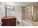 Bathroom with single vanity and shower/tub combo at 750 Park Ne Ave # 13W, Atlanta, GA 30326