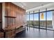 Home office with wood wall and balcony access at 750 Park Ne Ave # 13W, Atlanta, GA 30326
