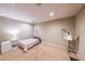 Simple bedroom with a small bed and night stand at 2158 Belcourt Dr, Villa Rica, GA 30180