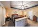 Main bedroom with ceiling fan, carpeted floors, and ample space at 2158 Belcourt Dr, Villa Rica, GA 30180