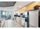 Modern kitchen offering stainless steel appliances and sleek cabinetry with views of the city at 3324 Peachtree Ne Rd # 1503, Atlanta, GA 30326