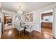 Bright dining area with hardwood floors and view into the living room and kitchen at 318 Stewart Nw Ave, Marietta, GA 30064