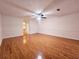 Bedroom with hardwood floor, and neutral paint at 1409 Oakridge Cir, Decatur, GA 30033