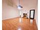 Bright living room featuring hardwood floors, a fireplace, and natural light at 1409 Oakridge Cir, Decatur, GA 30033