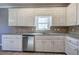 Kitchen featuring granite counters, stainless steel dishwasher, and white cabinetry at 3634 Autumn Ridge Pkwy, Marietta, GA 30066