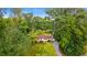 Birds eye view of a charming ranch style home with lots of trees surrounding the property at 3293 Valleydale Sw Dr, Atlanta, GA 30311