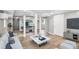 Finished basement featuring a pool table, entertainment area, and durable wood-look floors at 3293 Valleydale Sw Dr, Atlanta, GA 30311